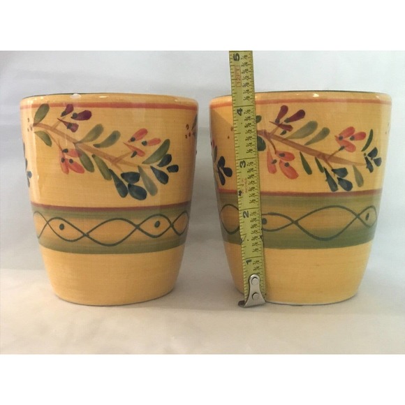 Tabletops Gallery Provincial Le Fleur Coffee Mug/Cup set of 2 Hand Paint/Crafted - Picture 5 of 9